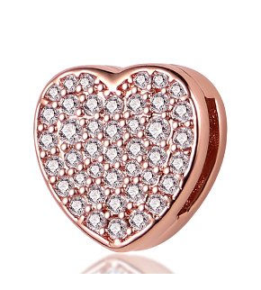 Charm Corazon Rosa Brillo - Palace Jewelry