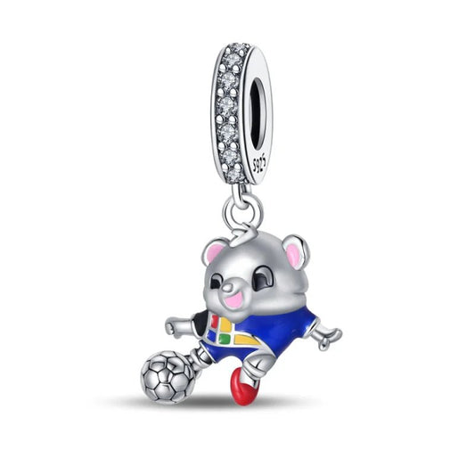 Charm Futbol Euro2024 Mascota Albärt con Balon - palacecharacters