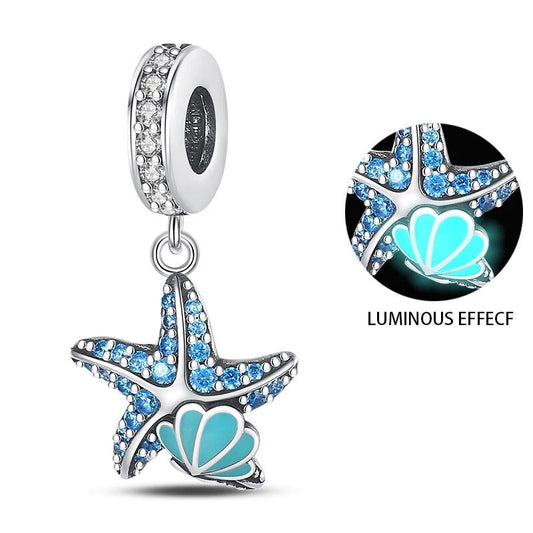 Charm Brilla en la Oscuridad Estrella Concha - palacecharacters