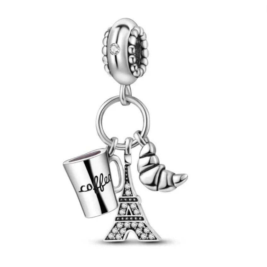 Charm Café Torre Eiffel Croissant París - palacecharacters
