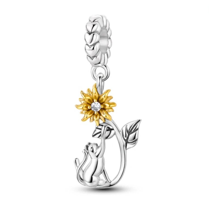 Charm Gato Flor - palacecharacters