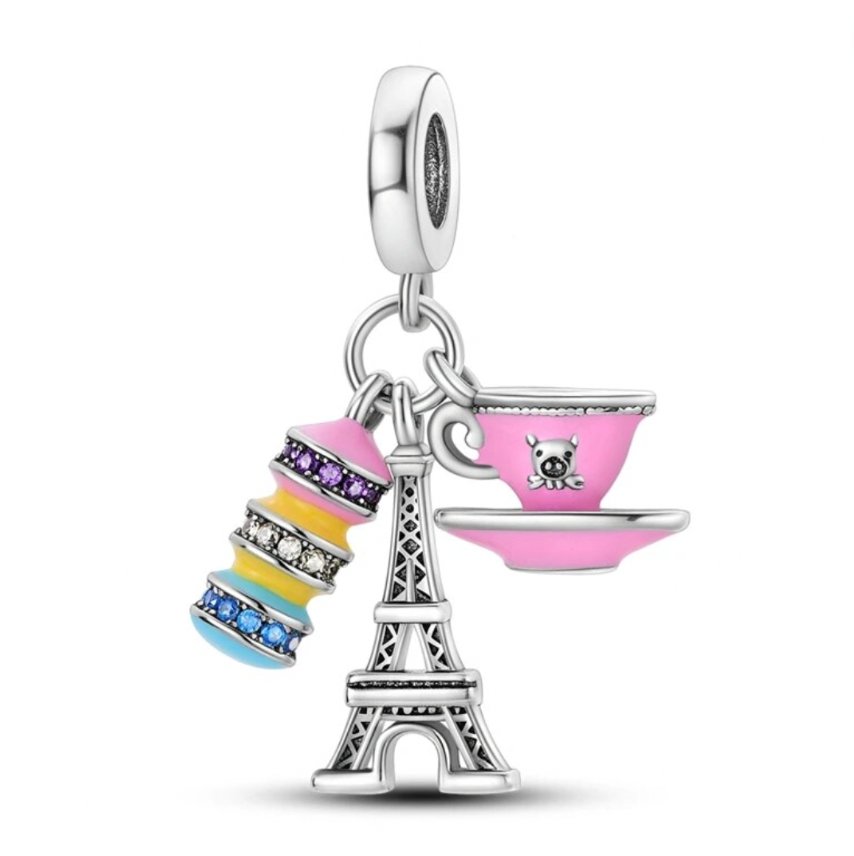 Charm Macaroons Torre Eiffel Taza de Café Paris - palacecharacters