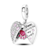 Charm Mascotas Corazón Huella - palacecharacters