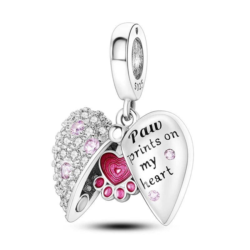 Charm Mascotas Corazón Huella - palacecharacters