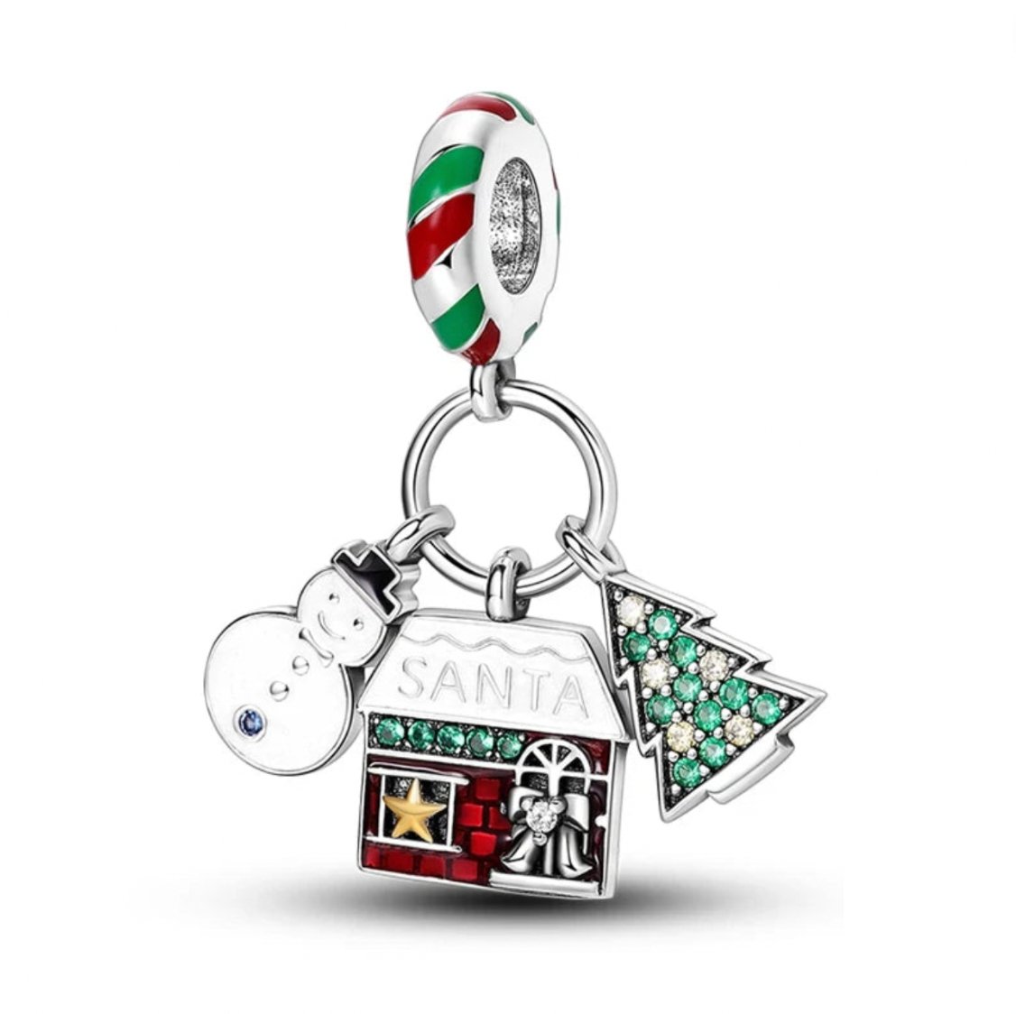 Charm Navidad Muñeco de Nieve Árbol de Navidad - palacecharacters